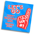 #1 Fan Foam Finger Valentine Card