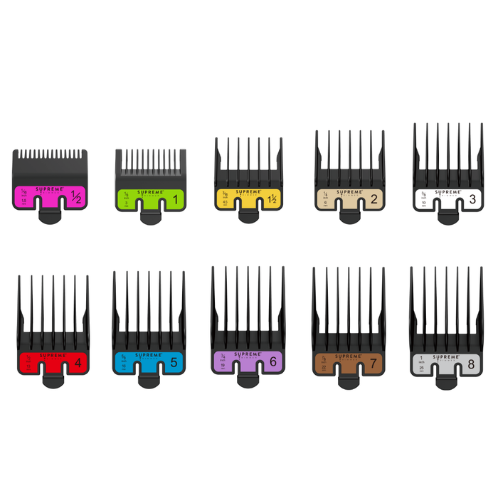Supreme Trimmer 10 Piece Premium Guard Set for TORQ Clipper