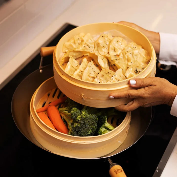 2-Tier Bamboo Steamer Baskets