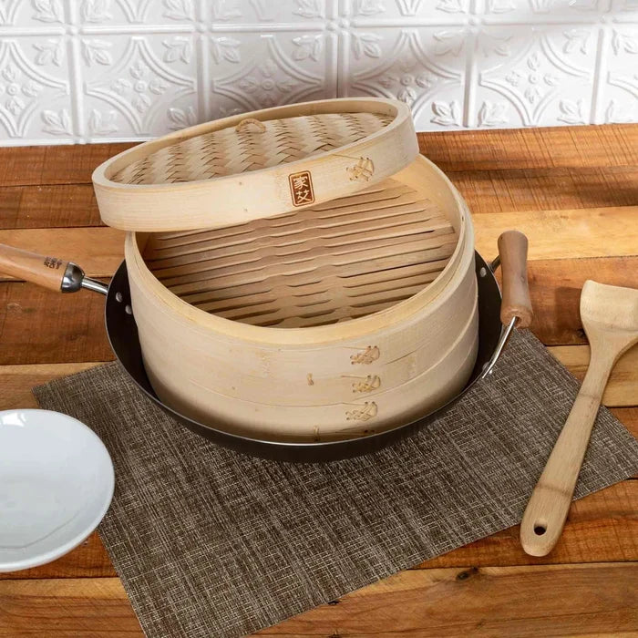 2-Tier Bamboo Steamer Baskets