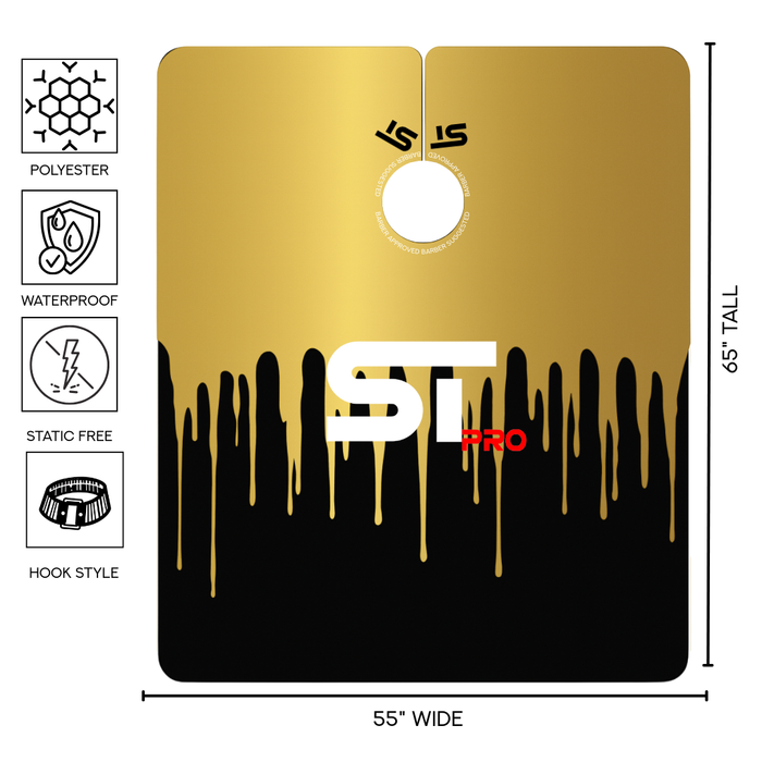 Supreme Trimmer Barber Cape Size Chart Gold Design