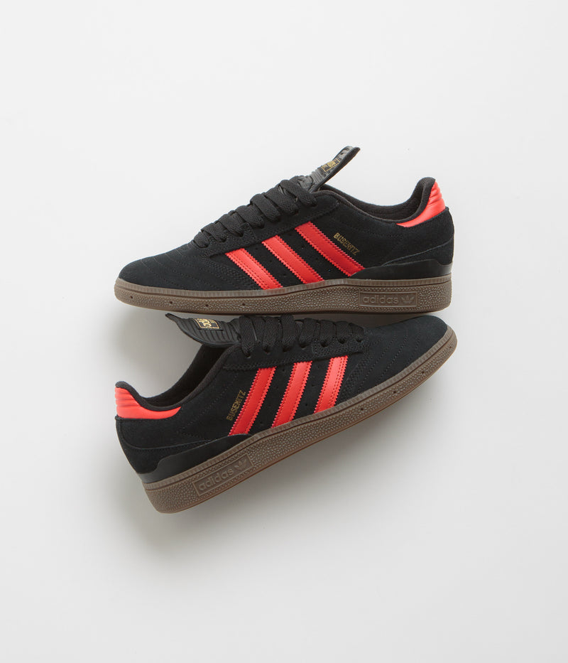 Adidas Busenitz Shoes in Core Black and Red / Gum5
