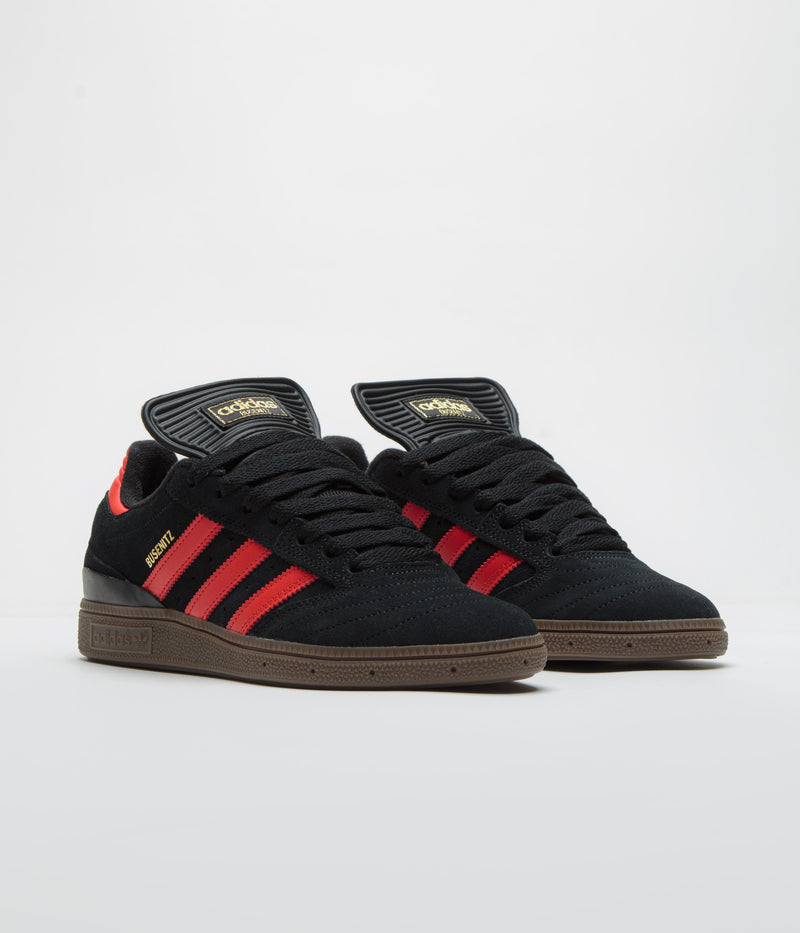 Adidas Busenitz Shoes in Core Black and Red / Gum5