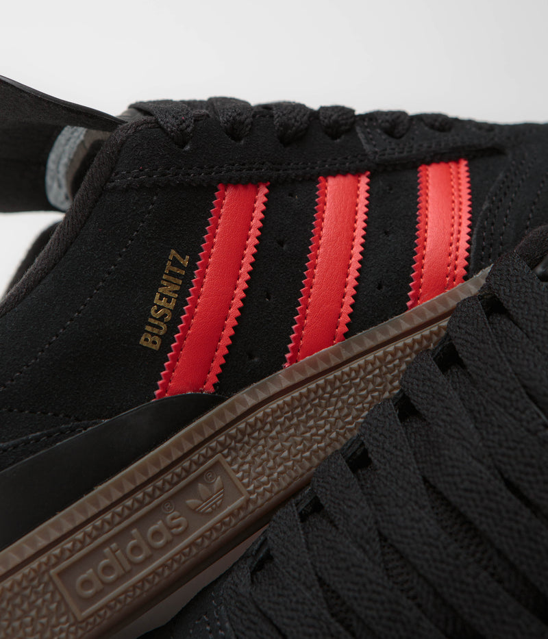 Adidas Busenitz Shoes in Core Black and Red / Gum5