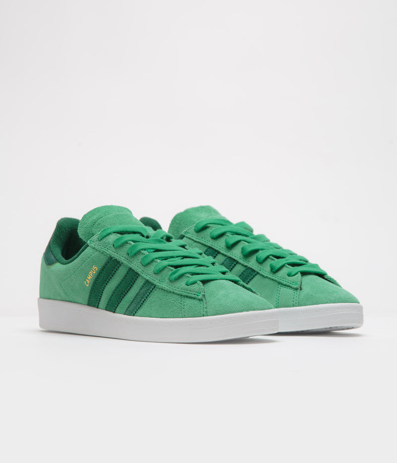 Adidas Campus ADV Shoes in Court Green and Collegiate Green / FTWR White
