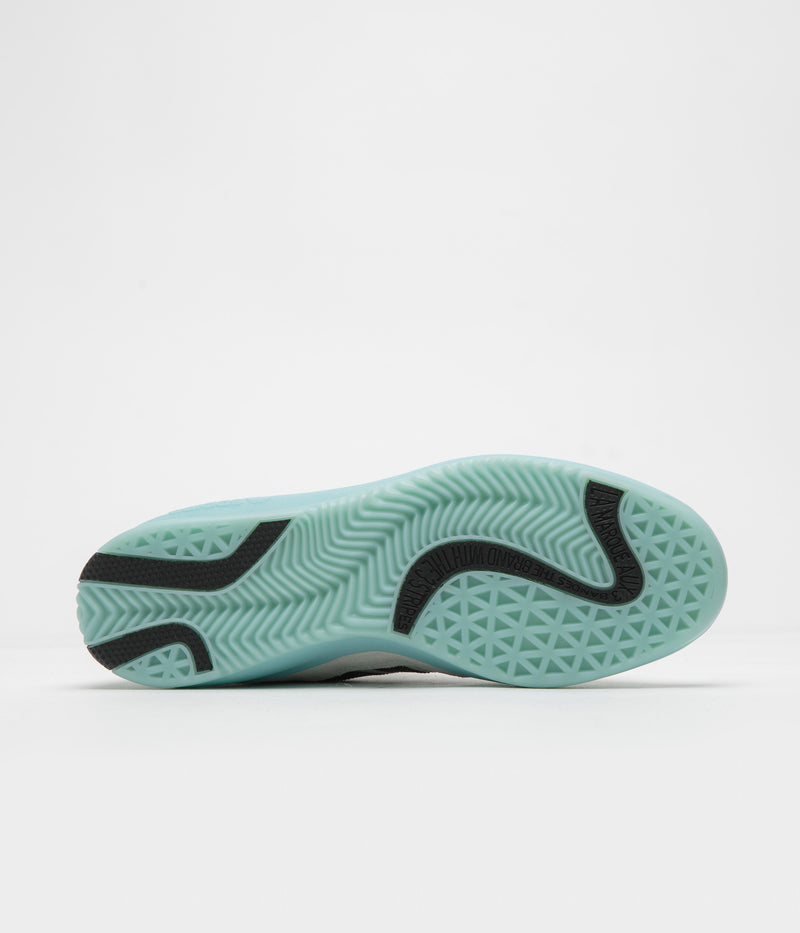 Adidas Puig Shoes in Crystal White and Core Black / Light Aqua