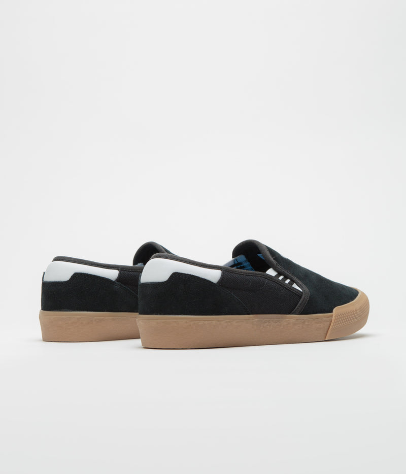 Adidas Shmoofoil Slip Shoes in Core Black and FTWR White / Gum4