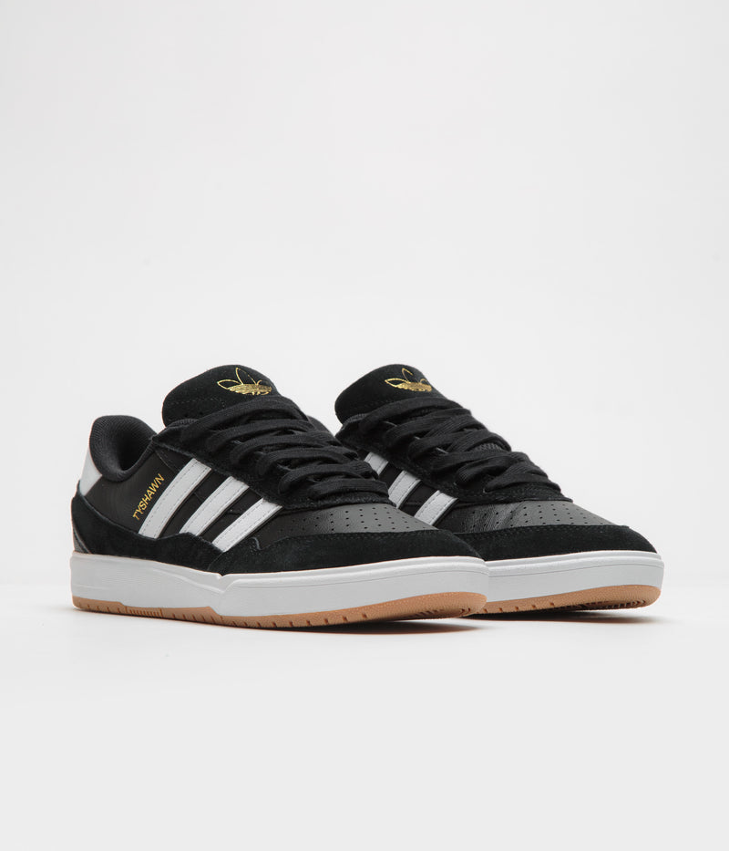 Adidas Tyshawn II Shoes in Core Black and FTWR White / Gum4