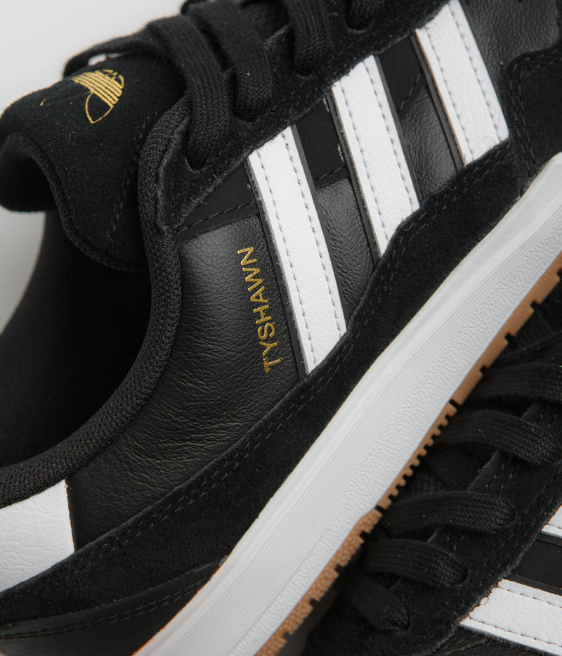 Adidas Tyshawn II Shoes in Core Black and FTWR White / Gum4