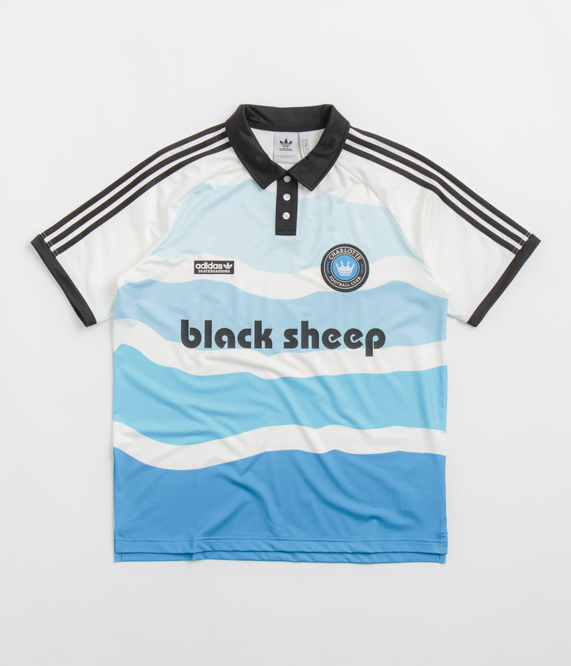 Adidas x Black Sheep x Charlotte FC Jersey in White and Sharp Blue / Black