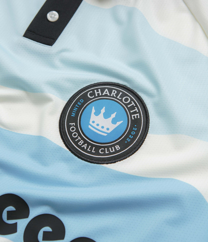 Adidas x Black Sheep x Charlotte FC Jersey in White and Sharp Blue / Black