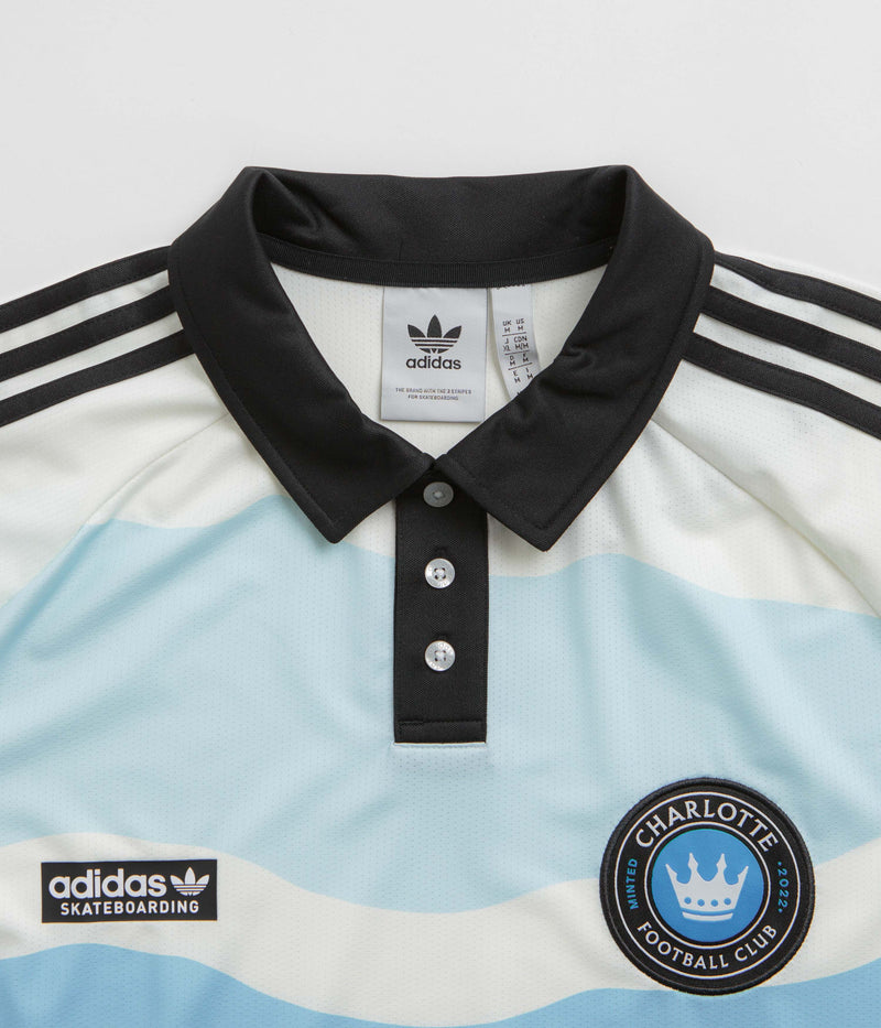 Adidas x Black Sheep x Charlotte FC Jersey in White and Sharp Blue / Black