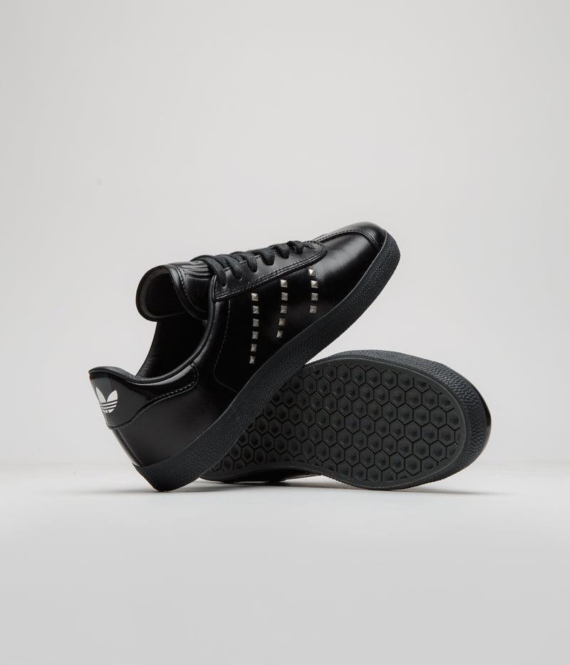 Adidas x Dime Gazelle ADV Shoes in Core Black and Silver Metallic / Carbon