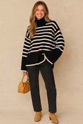 Adrianna | Striped turtleneck sweater