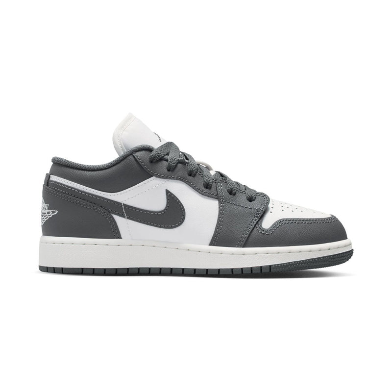 Air Jordan 1 Low 'Grey White' Big Kids' Shoes