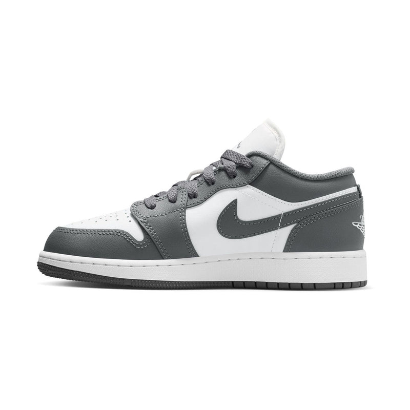 Air Jordan 1 Low 'Grey White' Big Kids' Shoes