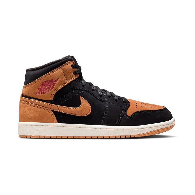 Air Jordan 1 Mid SE 'Black Linen' Men's Shoes