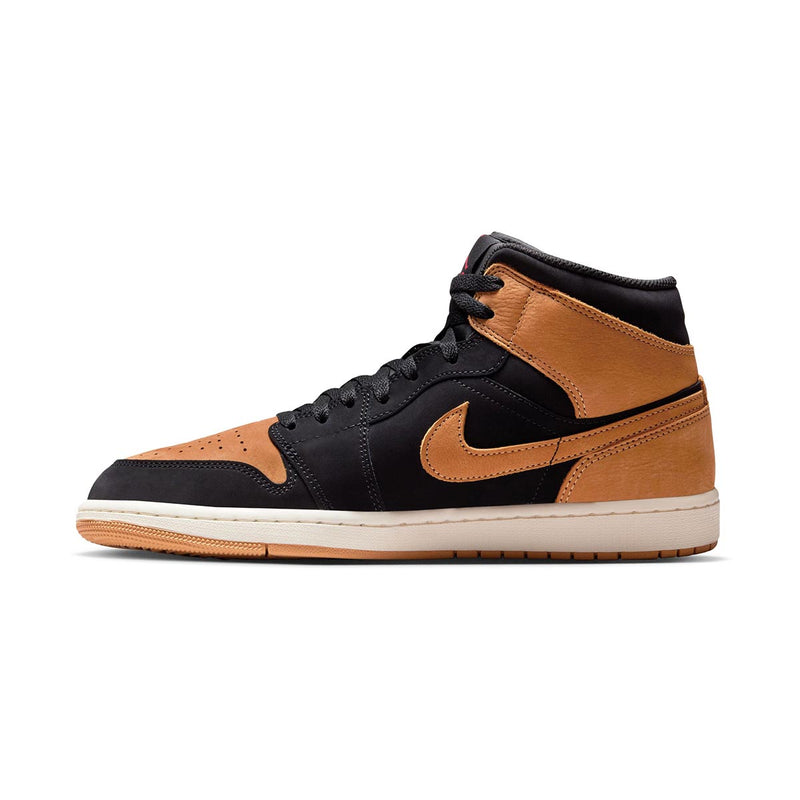 Air Jordan 1 Mid SE 'Black Linen' Men's Shoes
