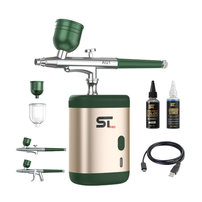 Supreme Trimmer Professional Airbrush Gun Kit Sand with Accessories