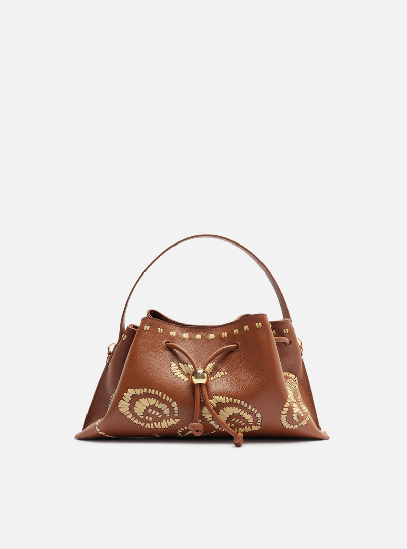 Alba Medium Leather Shoulder Bag Handbags S/26