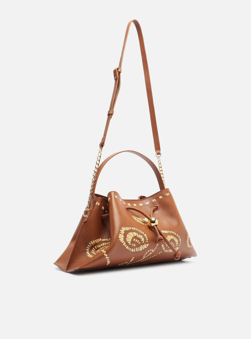 Alba Medium Leather Shoulder Bag Handbags S/26