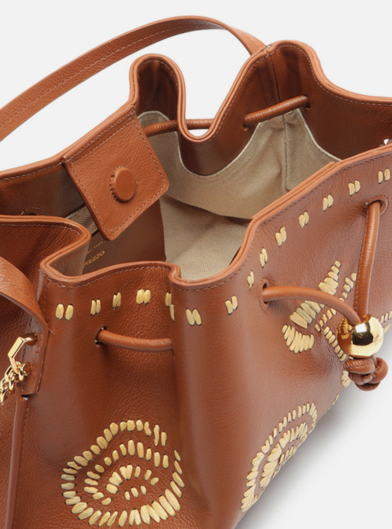 Alba Medium Leather Shoulder Bag Handbags S/26