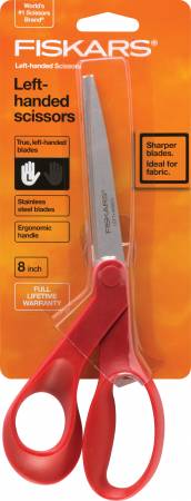 All Purpose Left Handed Bent Scissor 8in -- Fiskars