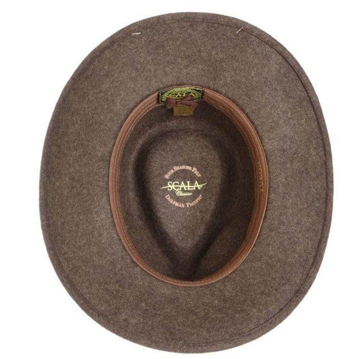 Anchorage Crushable Water Repellent Wool Felt Outback Hat - Scala Hats Safari Hat Scala Hats