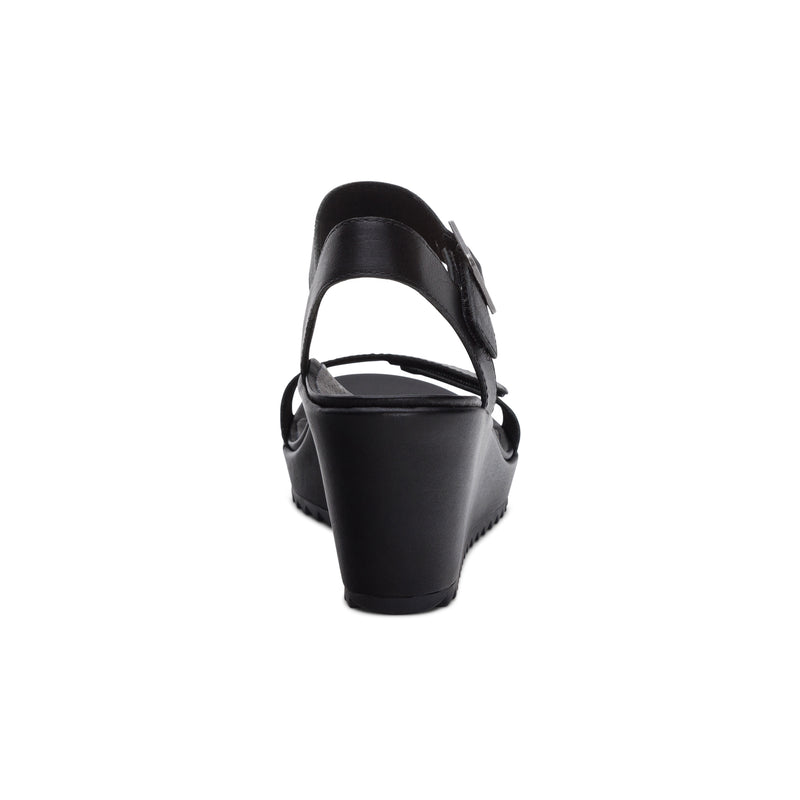 Andrea Quarter Strap Wedge  #color_black
