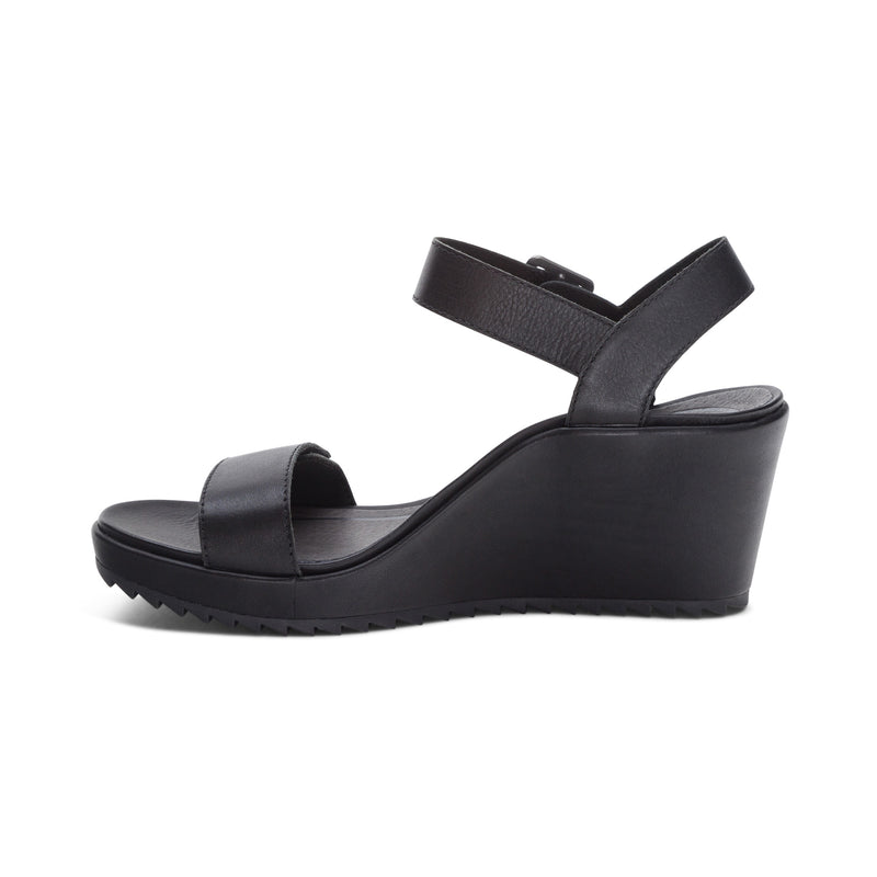 Andrea Quarter Strap Wedge  #color_black