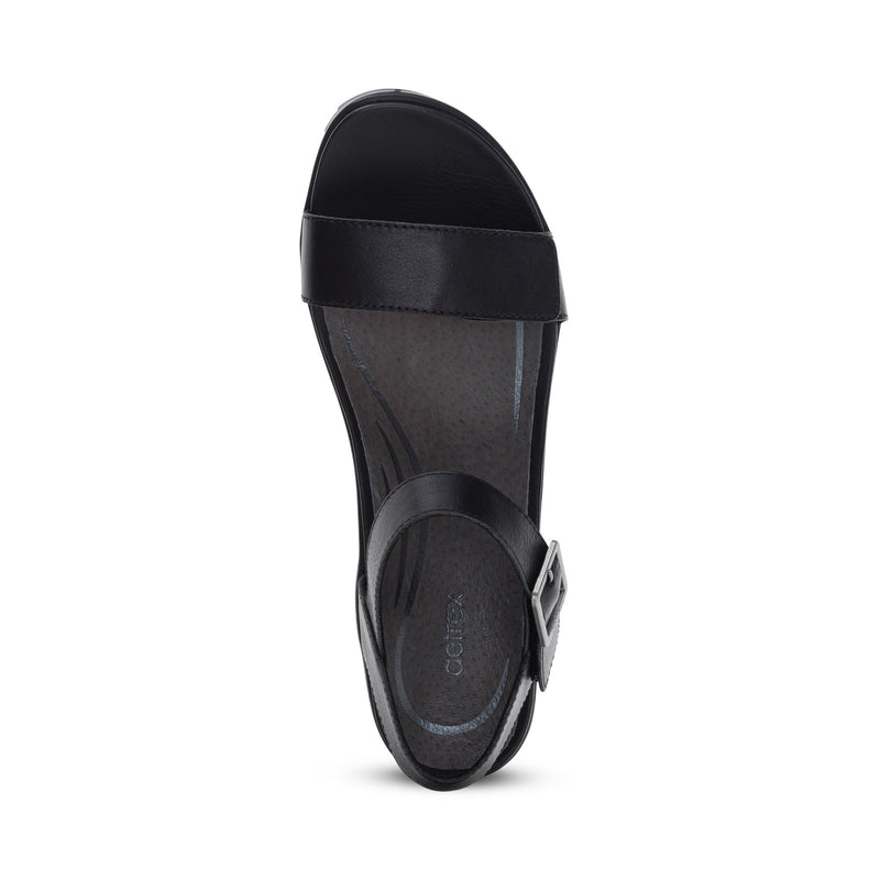 Andrea Quarter Strap Wedge  #color_black