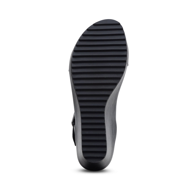 Andrea Quarter Strap Wedge  #color_black