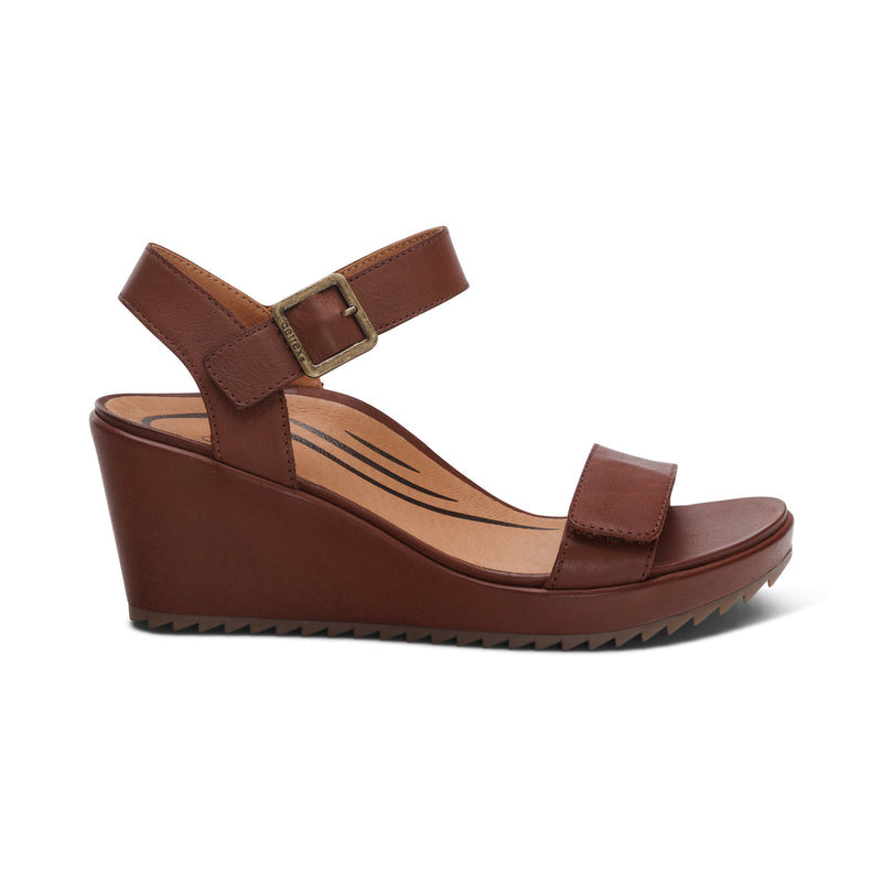 Andrea Quarter Strap Wedge  #color_walnut