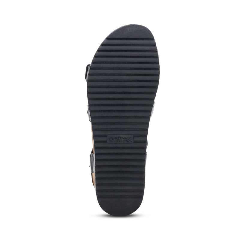 Aria Adjustable Double Band Sandal #color_black