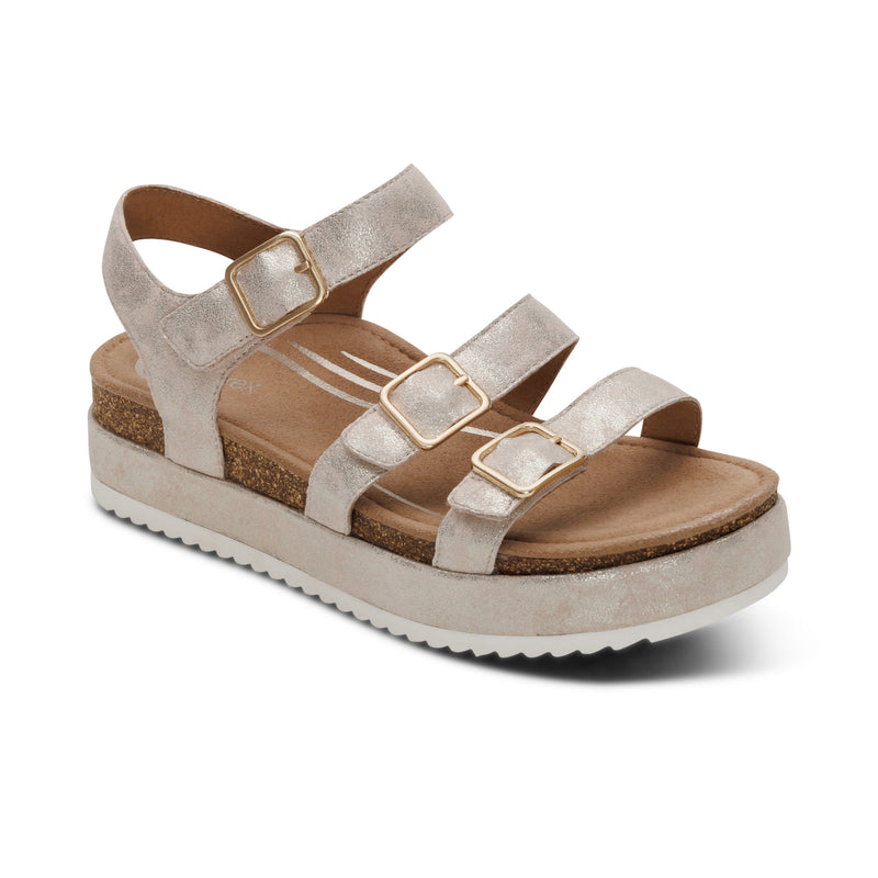 Aria Adjustable Double Band Sandal #color_champagne