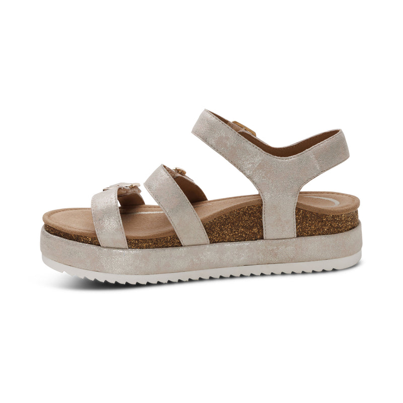 Aria Adjustable Double Band Sandal #color_champagne