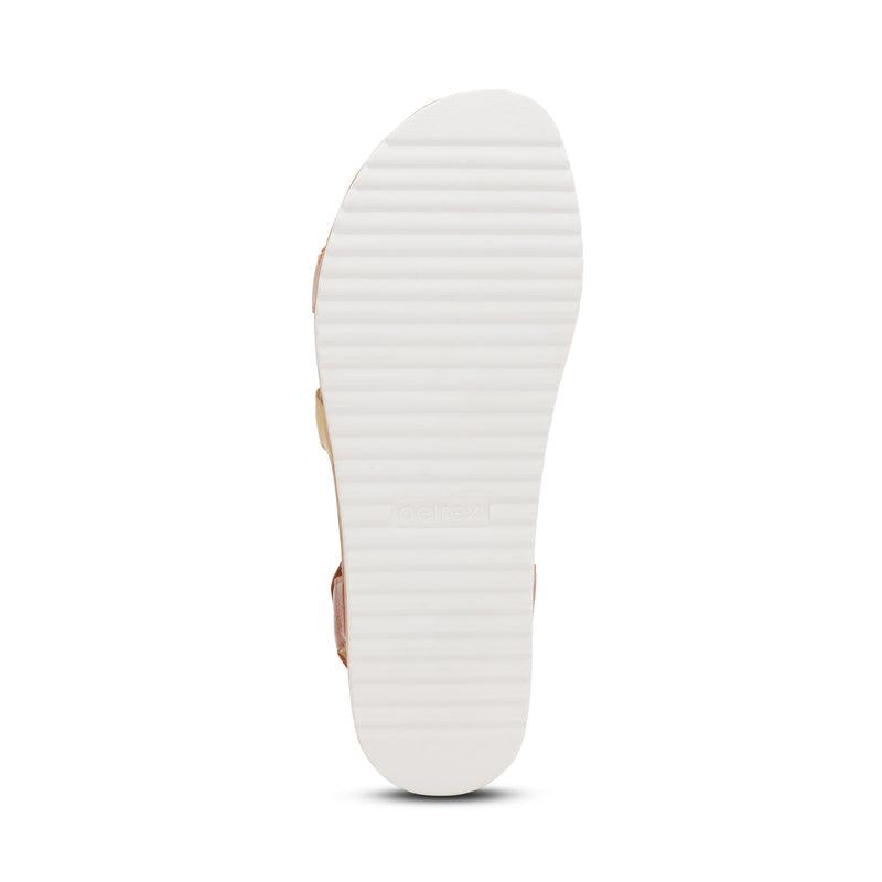 Aria Adjustable Double Band Sandal #color_sand multi