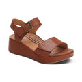 Ariel Adjustable Quarter Strap Wedge  #color_dark-brown