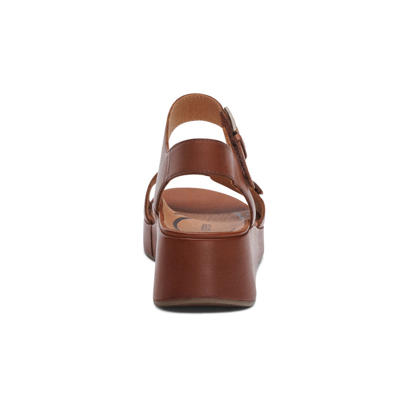 Ariel Adjustable Quarter Strap Wedge  #color_dark-brown