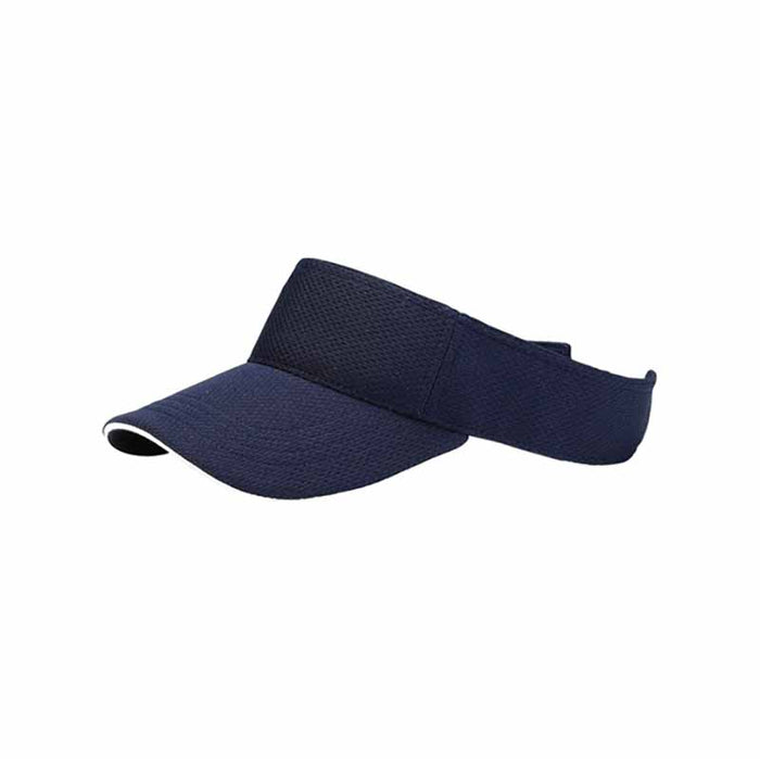 Athletic Mesh Sun Visor with Sandwich Bill - Mega Cap Visor Cap MegaCI 4044nv Navy
