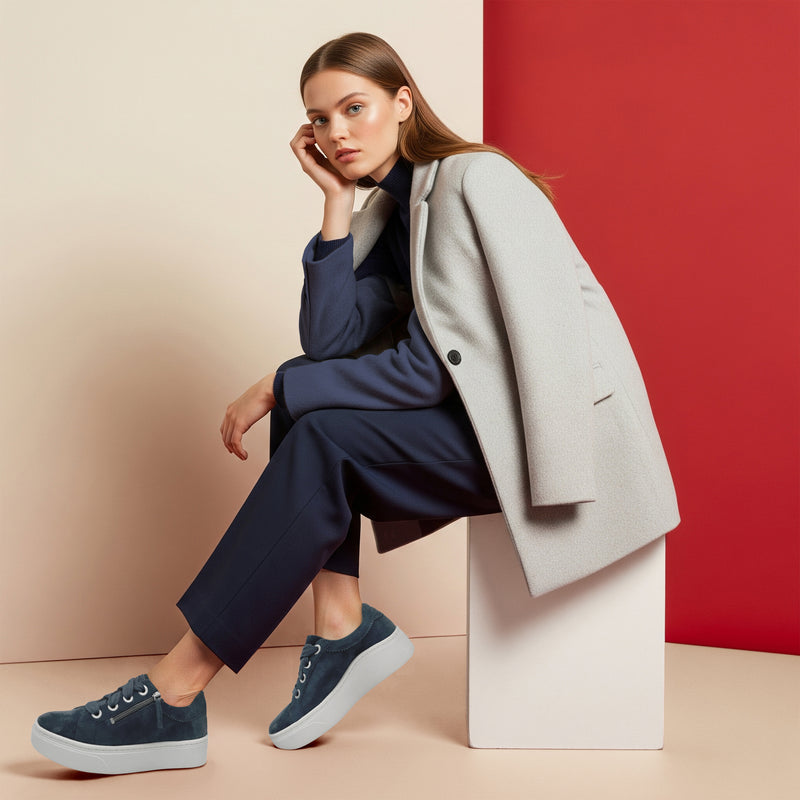 Aubrey Arch Support Platform Sneaker #color_navy