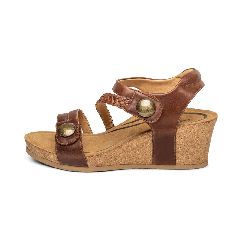 Avril Quarter Strap Wedge #color_walnut