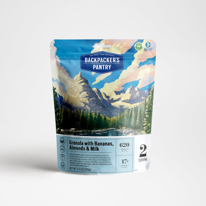Backpacker's Pantry - Granola with Milk and Bananas: Two Servings