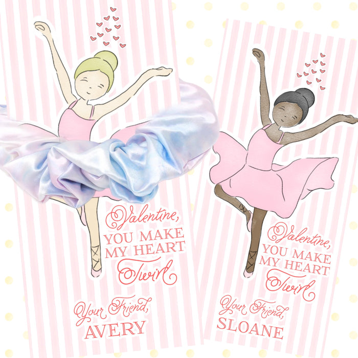 Ballerina Valentine Tag