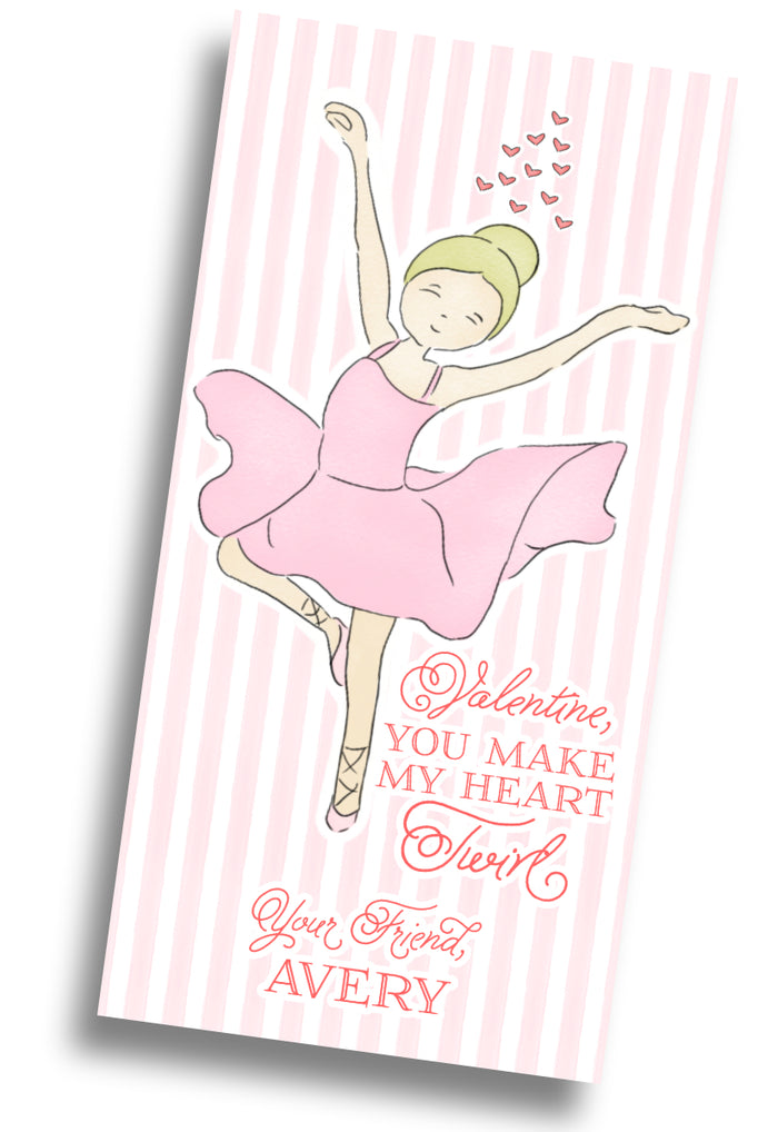 Ballerina Valentine Tag
