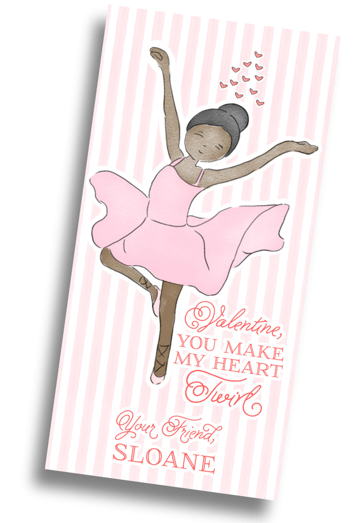 Ballerina Valentine Tag