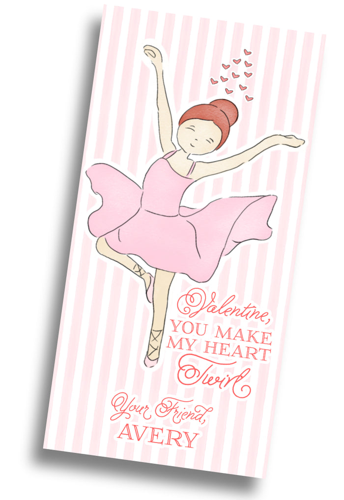 Ballerina Valentine Tag