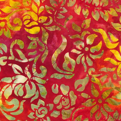 Batik Vines & Flowers Red/Mul - 624