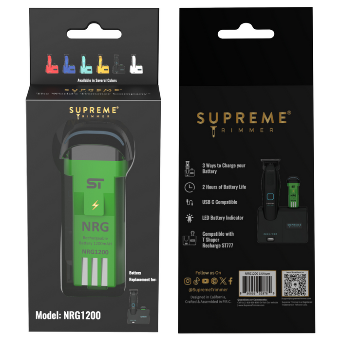 Recharge Battery - Hair Trimmer Replacement Battery - Supreme Trimmer Mens Trimmer Grooming kit