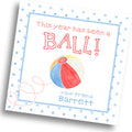 Beach Ball Summer Gift Tag - Blue